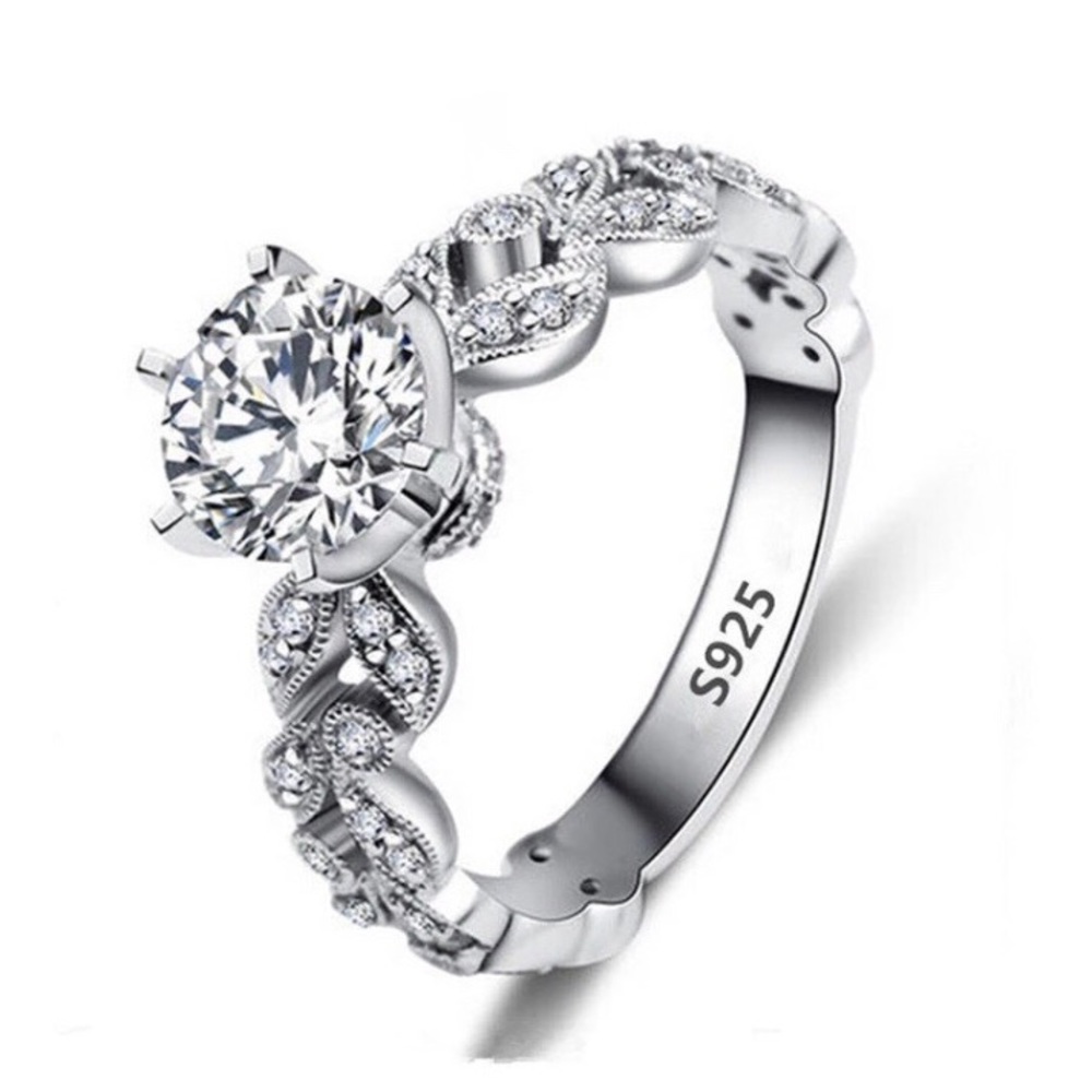 Ladies Princess Sterling Silver Crown Goddess Ring